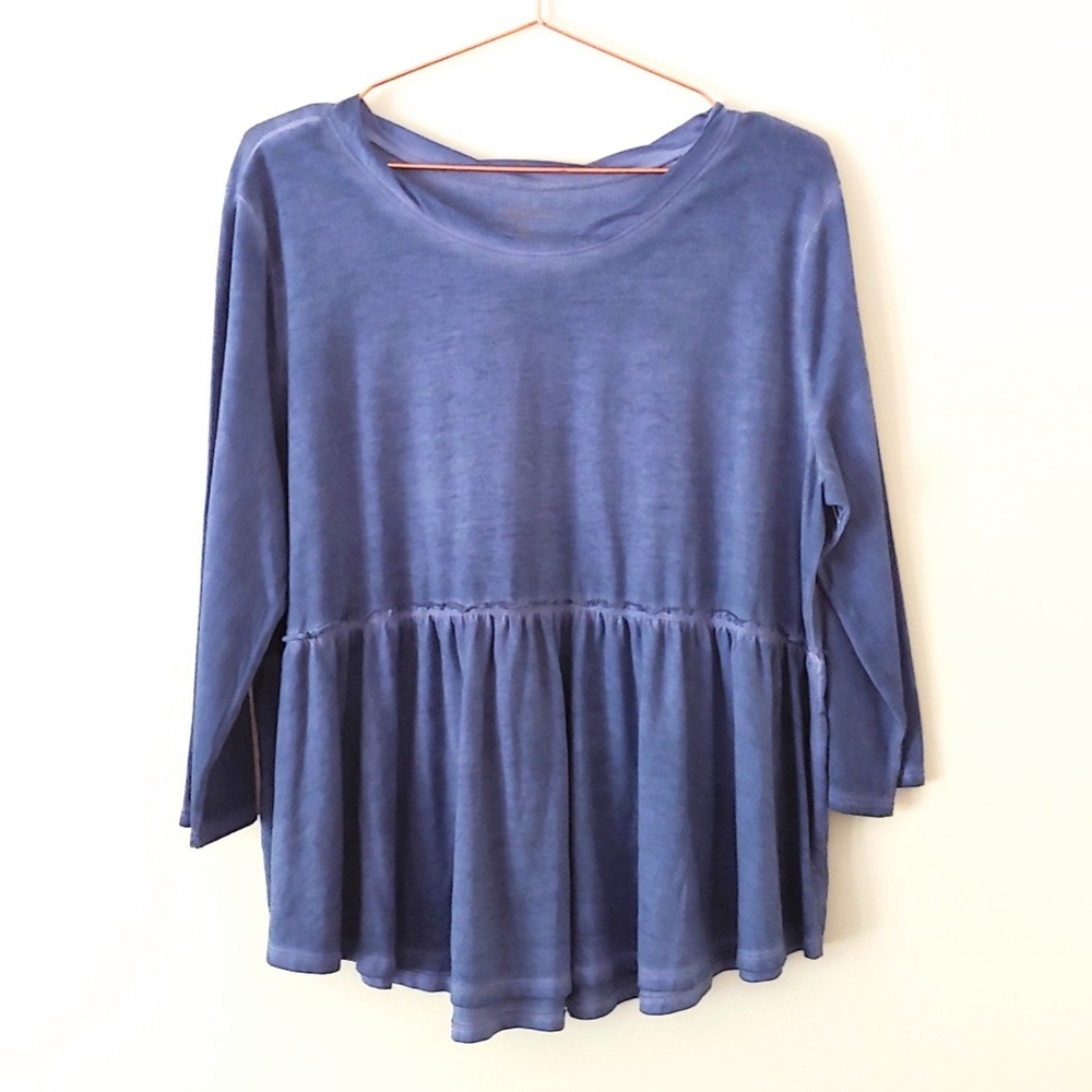 Arizona Jean blue scoopneck top size XXL